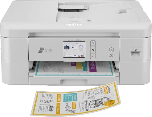 Brother Impresora inalámbrica de inyección de tinta a color todo en uno con cortador de papel automático, escáner, copiadora y fax para oficina en