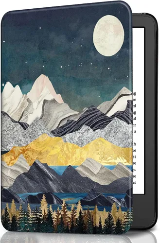Miniatura 73 de Funda para Kindle básico de 6 pulgadas (11.ª generación), múltiples ángulos, piel sintética, delgada, con función de encendido y apagado automático