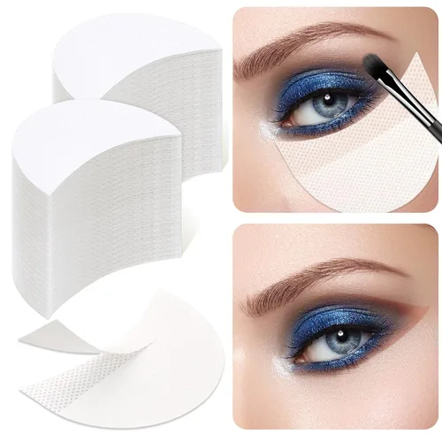 Miniatura 9 de TailaiMei 120 protectores de sombra de ojos, plantilla de sombra de ojos para evitar residuos de maquillaje, almohadilla de gel sin pelusa