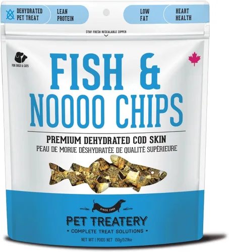 Miniatura 16 de The Granville Island Pet Treatery Piel de bacalao deshidratada para perros y gatos (2.5 onzas, paquete de 1) – Golosinas deshidratadas de un solo