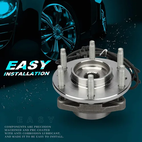 Miniatura 5 de IRONTEK 513188 RWD Buje de rueda delantera y conjunto de cojinetes para Chevy 02-09 Trailblazer (EXT); para Isuzu 03-08 Ascender; para Buick 04-07