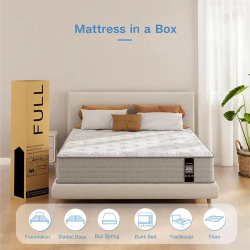 Miniatura 9 de Colchón individual de 8 pulgadas, espuma viscoelástica refrescante de gel, cama tamaño individual en una caja, sensación firme media para alivio