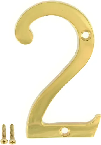 Miniatura 16 de A300 4 pulgadas latón brillante casa número 4/ZhongWang Hardware A300 Casa de latón brillante de 4 pulgadas número 4 Bright Brass