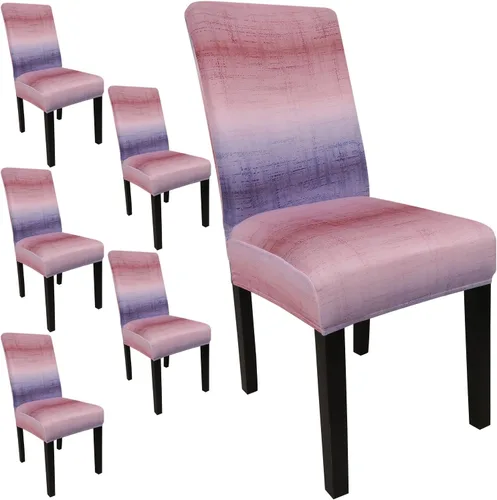 Miniatura 45 de JQinHome Juego de 8 fundas para sillas de comedor, fundas de alta elasticidad extraíbles y lavables, fundas protectoras de asiento para silla
