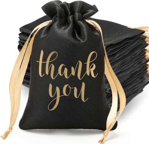 Miniatura 12 de Sieral 50 bolsas de regalo de satén con cordón para joyas, bolsas para dulces para el día del padre, boda, baby shower, despedida de soltera, fiesta