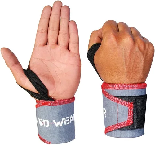 Miniatura 9 de Muñequeras con lazo para el pulgar para levantamiento de pesas, entrenamiento de fuerza, culturismo, entrenamiento cruzado, levantamiento de pesas