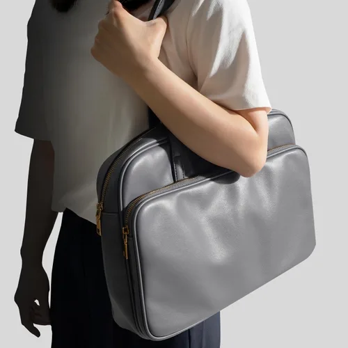 Miniatura 2 de Bolsa de mano para computadora portátil de 14 pulgadas para hombres y mujeres, maletín de negocios, oficina, viajes, trabajo, bolsa de transporte