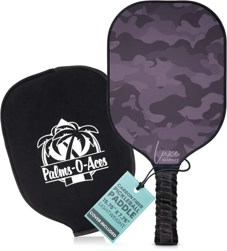 Miniatura 11 de Palms-O-Aces Carbon Fiber Pickleball Paddle – USAPA Approved 16mm T700 Graphite Paddle with Textured Spin Surface Lightweight Carbon Fiber Palmas