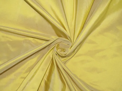 Tela de tafetán de seda 100% pura, color oro amarillo, aficiones, decoración del hogar, costura, moda, vestido de muñeca, muebles, interior.
