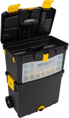 Miniatura 2 de Caja de herramientas portátil con ruedas, cómoda asa plegable y parte superior extraíble – Organizadores y almacenamiento de herramientas de Stalwart