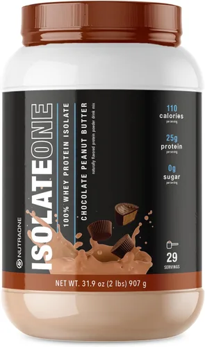 Miniatura 9 de NutraOne Proteína aislada de suero en polvo IsolateOne - Polvo aislado de suero 100% puro (chocolate Gourmet, 2 libras)