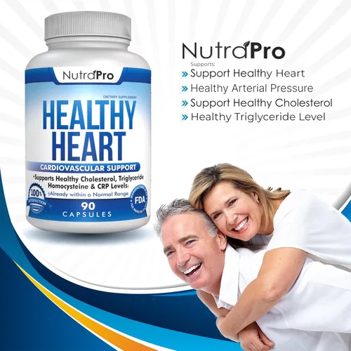 Miniatura 2 de NutraPro Corazón saludable: suplementos para la salud del corazón. Limpieza y protección de las arterias. Apoya el colesterol y el triglicérido