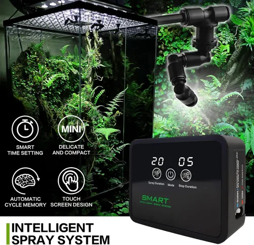 Miniatura 2 de MYGIIKAKA Nebulizador de Reptiles Nebulizador Automático de Reptiles para Terrario, Humidificadores de Terrarios Temporizados