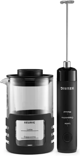 Keurig SimpleCafe Espumador, Espumador de Leche Recargable de Mano para Lattes, Capuchinos y Café Helado, Cable USB Incluido, Taza de Espumado Apta