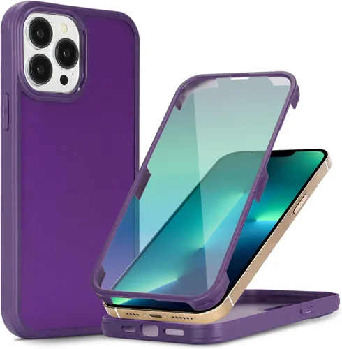 Miniatura 15 de Funda para iPhone 13 mini con protector de pantalla integrado y protección de cuerpo completo, para Apple iPhone 13 Mini, fundas para hombres, Rojo