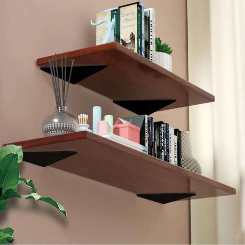 Miniatura 7 de 4 paquetes de soportes flotantes para estantes pequeños de 4 x 3 pulgadas, soporte de estante flotante de 4 pulgadas, soportes de estantes