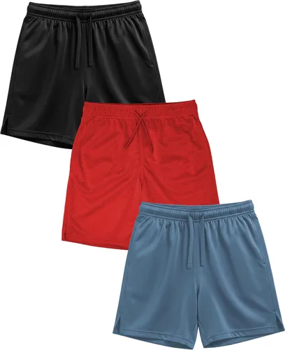 Miniatura 24 de Andrew Scott Pantalones cortos deportivos de baloncesto para niños con rendimiento activo y estilo de malla, varios paquetes
