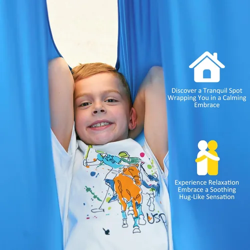 Miniatura 4 de Columpio sensorial, columpio de terapia para niños con necesidades especiales (herramientas incluidas), columpio sensorial para TDAH, autismo