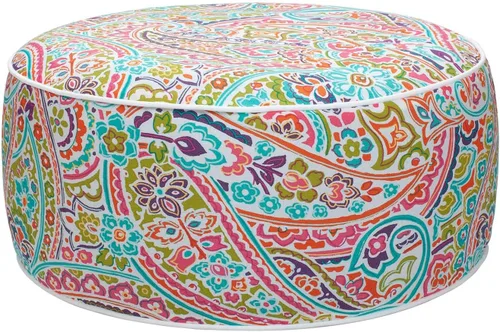 Miniatura 11 de FUNHOME Taburete inflable otomano con asa, reposapiés para todo tipo de clima, asiento de 20 pulgadas de diámetro x 9 pulgadas de alto, taburete