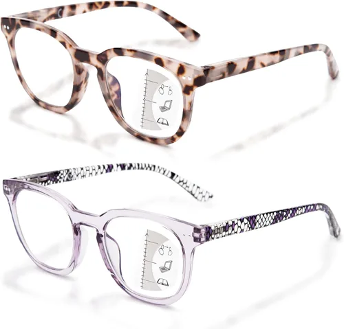 Miniatura 7 de LianSan Paquete de 2 lentes de lectura progresivos multienfoque para mujeres, lectores de computadora con bloqueo de luz azul cercano y lejano