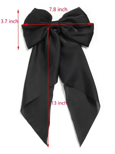 Miniatura 5 de SUSULU Pinzas para el cabello con lazo de cinta negra con cola larga, horquillas para fiestas y accesorios para mujeres y niñas, 2