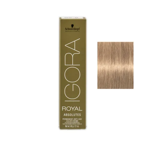 Schwarzkopf Igora Royal Absolutes - Tubo de coloración anti-edad para coloristas 9-40, rubio extraclaro beige natural