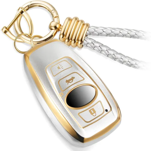 Miniatura 54 de para Cadillac - Funda para llavero con cuerda trenzada metálica, funda suave mejorada para 2020 en adelante CT4 CT5 CT6 XTS XT4 XT5 ATS, etc.