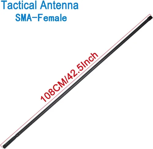 Miniatura 4 de Paquete de 2 ABBREE Antena Táctica CS Plegable de Doble Banda 144/430Mhz SMA-Hembra de 42.5 Pulgadas de Longitud para Radio GMRS Baofeng UV-5R