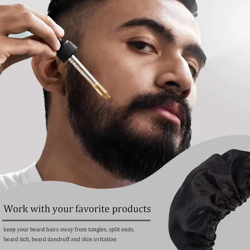 Miniatura 4 de eBoot 3 Piezas Gorras de Barba Gorro de Barba para Hombres Bandana Cubiertas de Cabello Facial Gorros Protectores Ajustables Gorras de Gorro Regalo