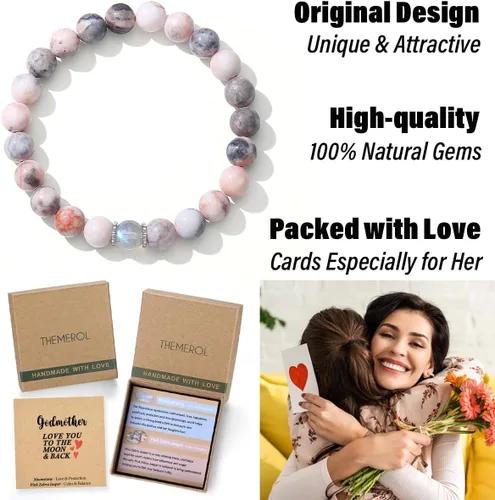 Miniatura 14 de Regalos de Navidad para mamá, tía, abuela, hermana, amor, equilibrio, pulsera de cristal natural con significado, regalos hechos a mano
