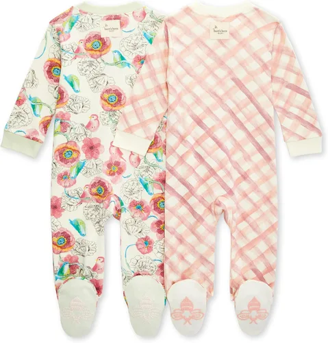 Miniatura 2 de Burt's Bees Baby Sleep & Play - Pijama de una pieza para bebés niñas, enterizo de 100% algodón orgánico con cremallera frontal, rómper de bebé