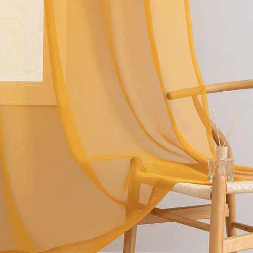Miniatura 37 de Cortinas para ventana cortinas blancas traslúcidas de 90 pulgadas de largo, 2 paneles de cortinas de tul, paneles de ventana para cortinas de Blanco