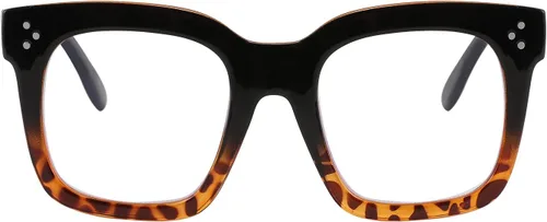 FEISEDY Gafas de Lectura con Bloqueo de Luz Azul de Gran Tamaño Lectores Diseñador Lujo Marco de Gafas Cuadrado B2695FR