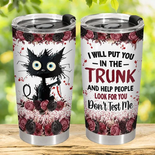 Miniatura 5 de 34HD Crazy Cat - Vaso con tapa, acero inoxidable de 20 onzas con aislamiento al vacío, regalo divertido para amantes de los gatos, mujeres
