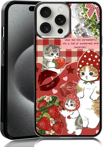 Miniatura 19 de Elegante funda de teléfono con diseño de gato Marie compatible con iPhone 11, funda de encaje dorado para iPhone, a prueba de golpes, rosa fucsia