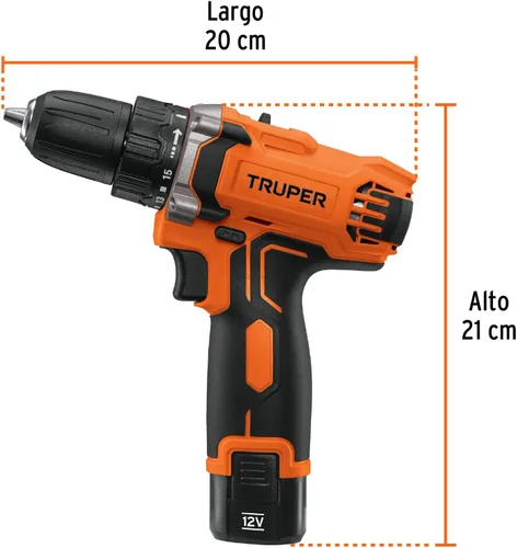 Miniatura 2 de Taladro inalámbrico compacto batería de litio ion 12 V, 3/8