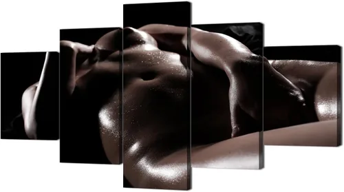 Miniatura 9 de Lienzo extra grande sexy chica desnuda durmiendo en la cama, arte de pared con marco de madera sexy para mujeres desnudas, obras de arte, arte