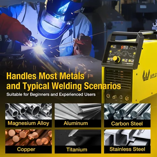 Miniatura 6 de Weldpro TIG Soldador AC/DC 200A con pulso, soldador TIG de aluminio 110 V/220 V con CK17 TIG antorcha AC TIG/DC TIG/AC PULSE TIG/DC PULSE TIG/Stick