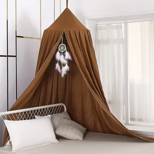 Mengersi Tienda de campaña para niños, cúpula redonda para niños, mosquitera para interiores y exteriores, castillo colgante, decoración de casa,