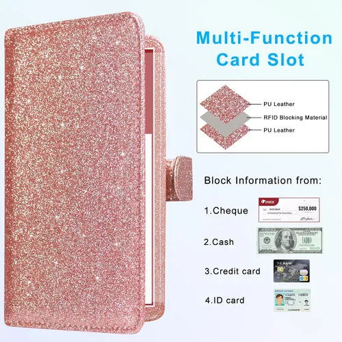 Miniatura 3 de ACdream Checkbook Cover, Leather RFID Blocking Check Book Wallet