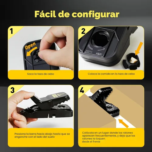Miniatura 7 de VRXVR - Paquete de 12 trampas para ratones, uso en interiores y exteriores, trampas para ratones pequeñas para el hogar, trampas para ratones