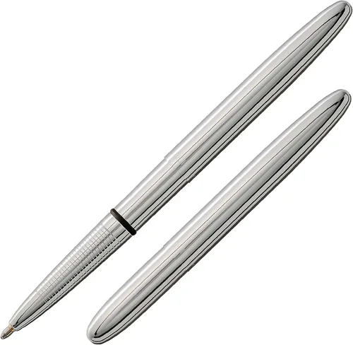 Fisher Space Pen - Bolígrafo de bola tipo bala, cromado, latón, tinta negra, fabricado en EE. UU Cromo