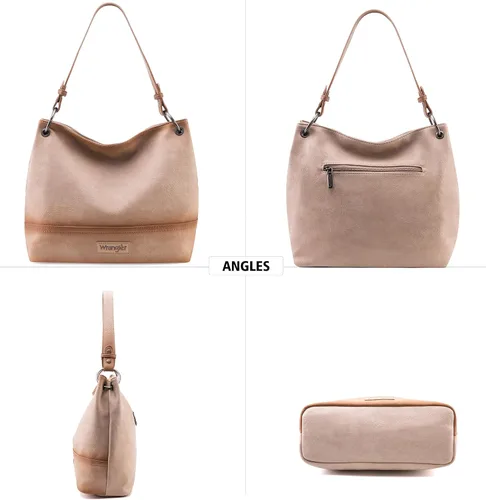Miniatura 5 de Wrangler Hobo Bags for Women Vegan Leather Top Handle Shoulder Purses and Handbags