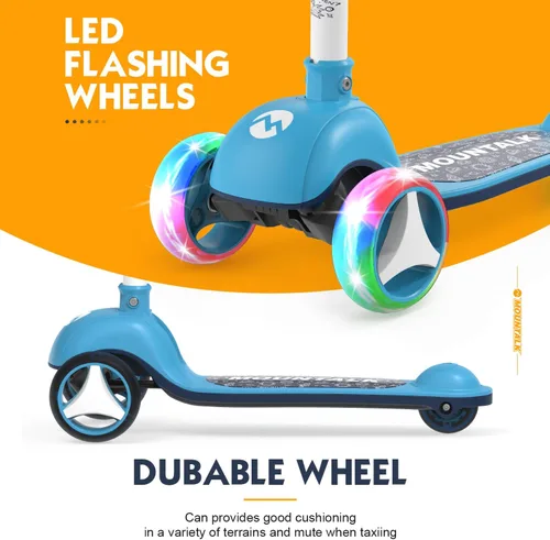 Miniatura 5 de MOUNTALK Scooter para Niños de 1-12 Años, Scooter de 3 Ruedas para Niños Pequeños de 1-3/3-5/5-8/8-12 Años Niños y Niñas con Alturas Ajustables