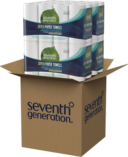 Miniatura 12 de Seventh Generation Toallas de papel 100% recicladas, 2 capas, 8 unidades, paquete de 4