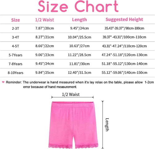 Miniatura 3 de BOOPH Ropa interior corta de encaje para niñas ropa interior para jugar o ropa