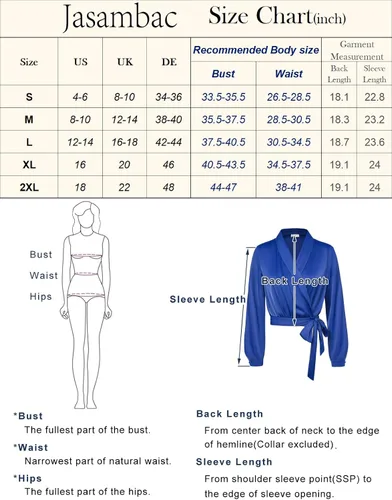 Miniatura 5 de JASAMBAC Women's Satin Silk Blouses 2023 Dressy Casual Fall Crop Long Sleeve V Neck Wear to Work Tops