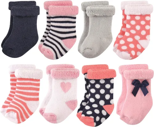 Miniatura 68 de Hudson Baby - Calcetines de algodón para bebés recién nacidos y Terry para niñas bebés