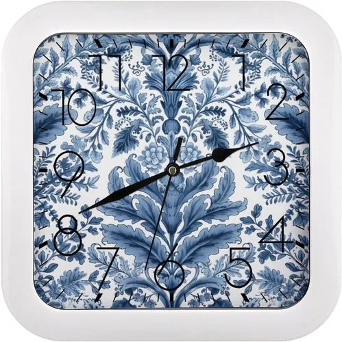 Miniatura 10 de 10" Square Modern Wall Clock,Animal Patterns Print Kitchen Clocks Wall Battery Operated,Silent Non Ticking Unique Funny Cute Wall Clock for Living