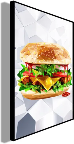 Miniatura 4 de Hamburguesa papas fritas Imagen Mural Decoración, Impresión de lienzo Imágenes Restaurante Arte de la pared Impresiones para la decoración moderna